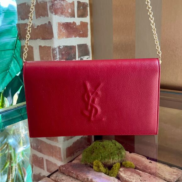 SAINT LAURENT Belle Du Jour Wallet On Chain - Picture 1 of 8